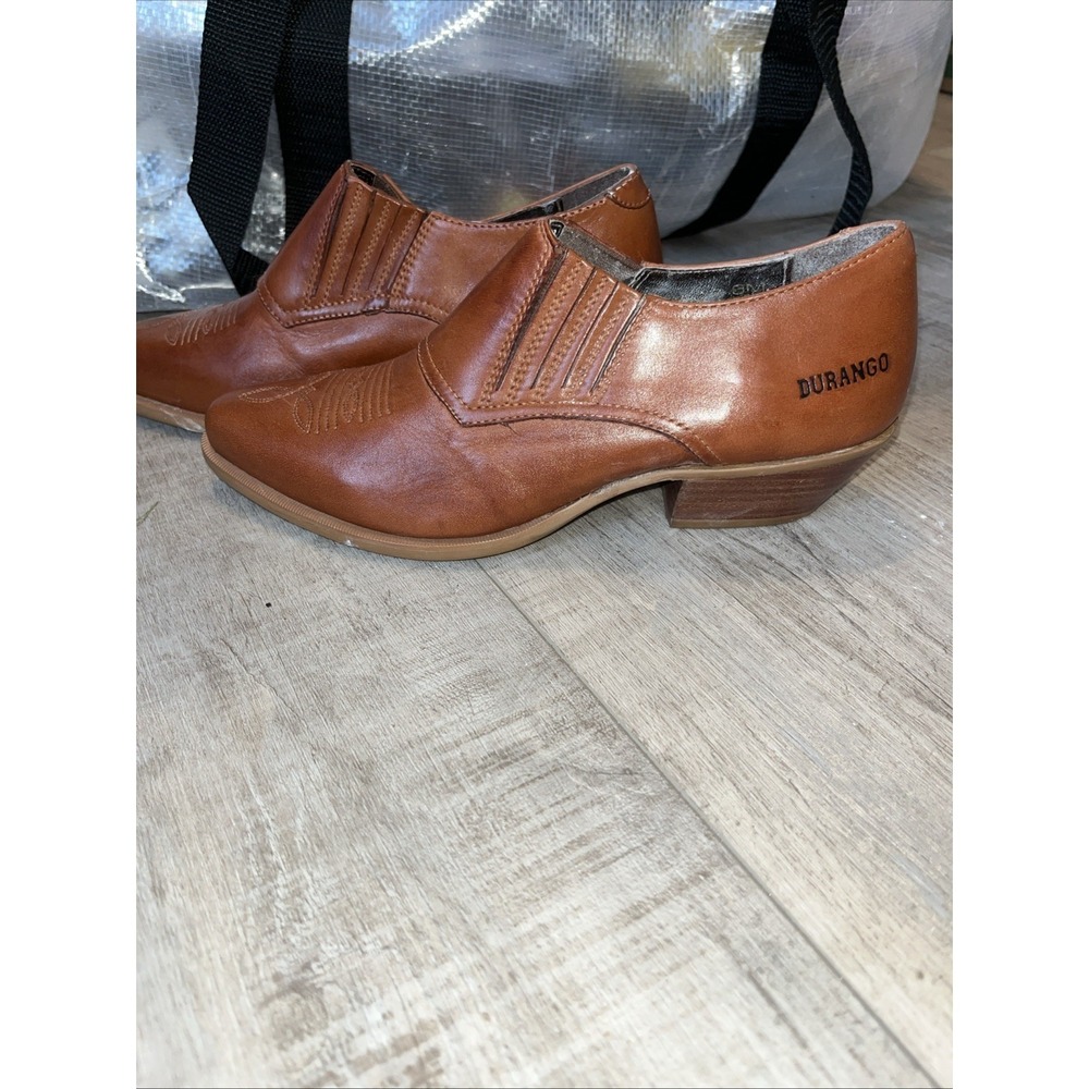 Durango Leather Ankle Boots Womens 6 Brown Western Booties Shoes Brazil